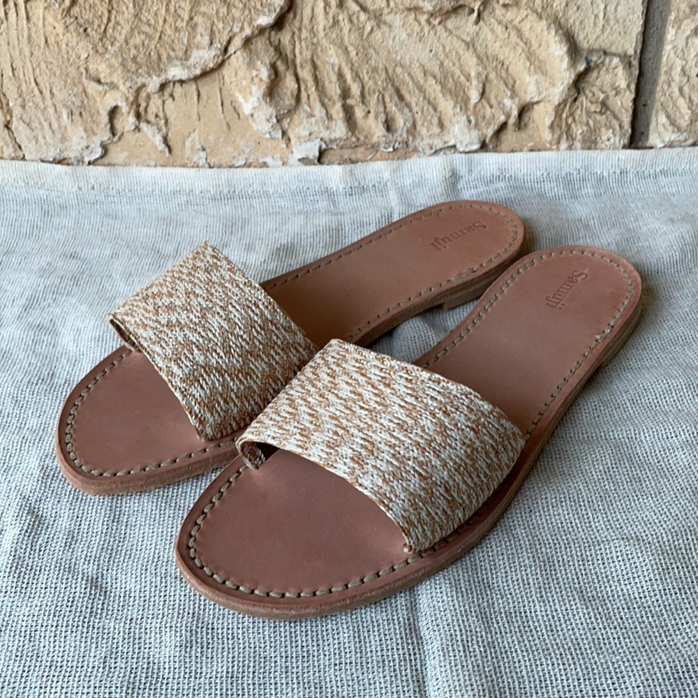 Samuji Leather Slide Sandles Size 40 NWOT New - Picture 5 of 12